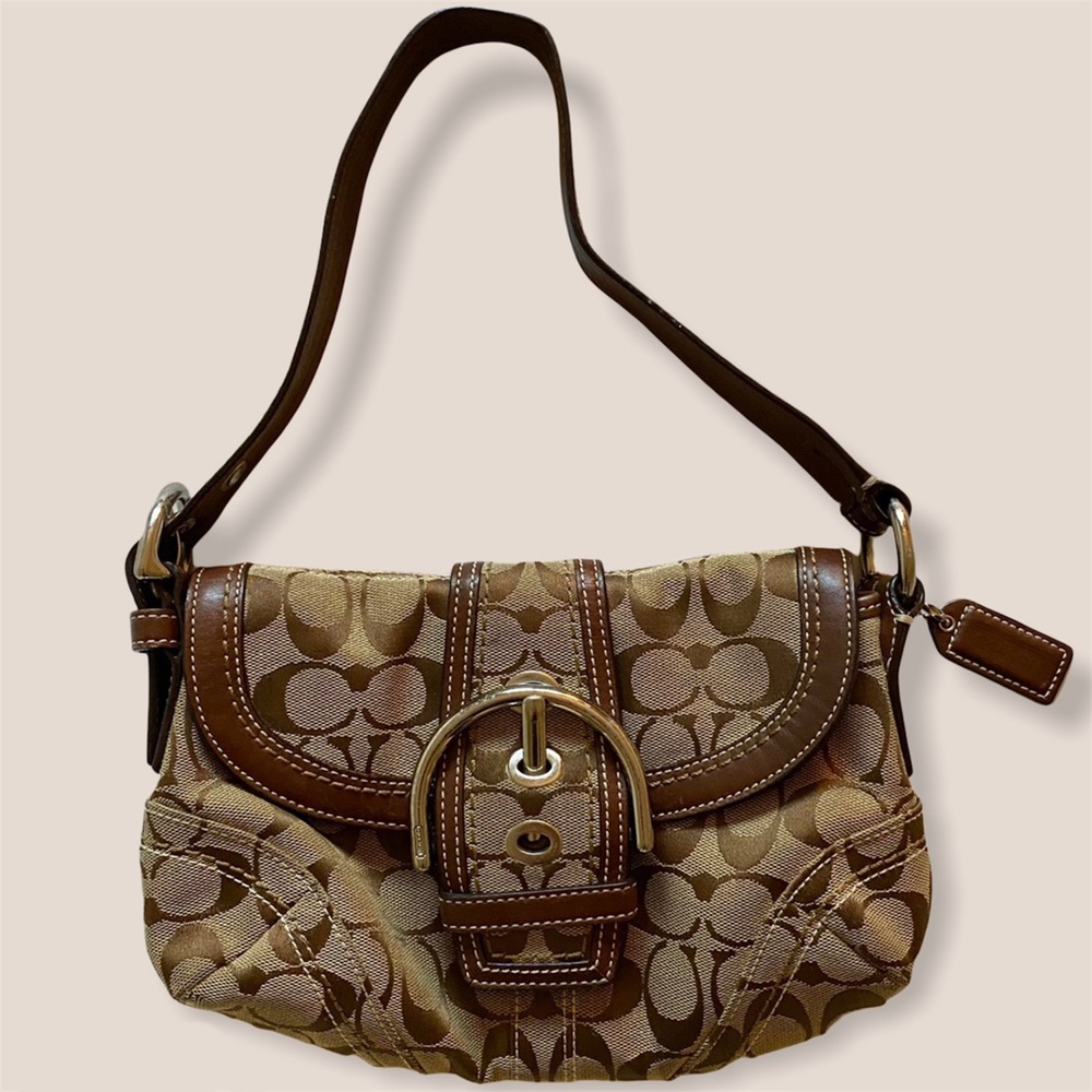 Coach classic signature logo Shoulder Saddle Bag